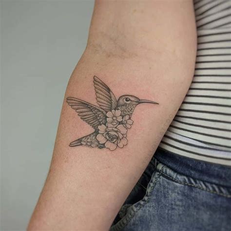 hummingbird tattoo forearm